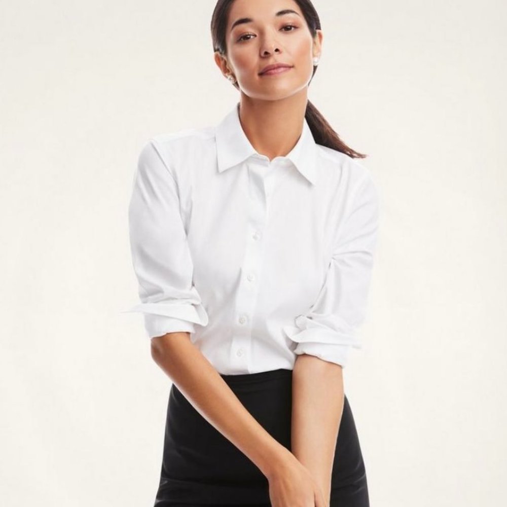 Brooks Brothers - White Supima Cotton Fitted Dress Shirt